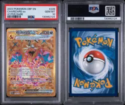 Pokemon TCG Charizard 228/197 Obsidian Flames Gold Hyper Rare Card PSA GEM MT 10 - Image 3