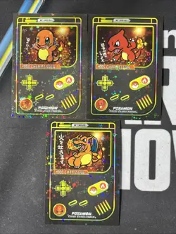 Game Boy Color Pokemon HOLO CARDS CHARMANDER, CHARMELEON, CHARIZARD (chibi/peru) - Image 1