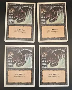 Dark Ritual Revised Edition Regular (4 Cards) Lightly Played - Image 1