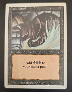 Dark Ritual Revised Edition Regular (4 Cards) Lightly Played - Image 2