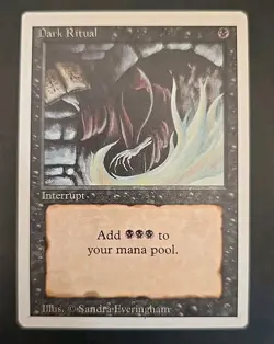 Dark Ritual Revised Edition Regular (4 Cards) Lightly Played - Image 3