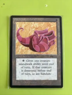 Magic the Gathering Sandals of Abdallah Card Arabian Nights Edition - Image 1