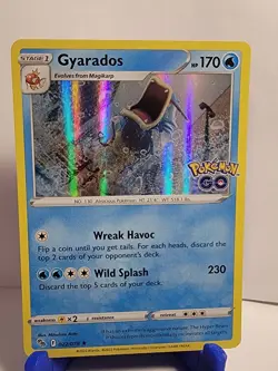 Pokemon Card TCG Gyarados HOLO Rare 22/78 Pokemon GO Nm - Image 1