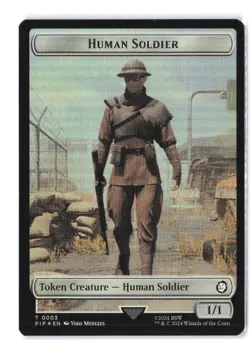 Radiation // Human Soldier Double-Sided Token #22 // 3 NM Foil - Image 1