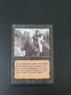 -- MTG Magic Card - Black Knight - ALPHA - Image 1
