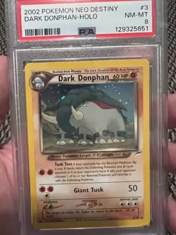 PSA 8 Pokemon 2002 Neo Destiny Dark Donphan Holo #3 - Image 1