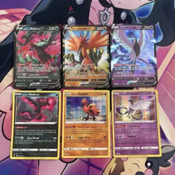 Pokemon TCG | Galarian Birds Holo & V Trio Zapdos, Articuno & Moltres Bundle - Image 1