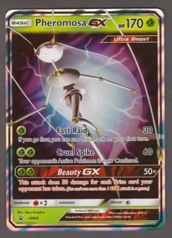Pokemon TCG Pheromosa GX - SM66 SM Black Star Promo SM66 Holo Promo NM - Image 1