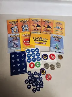 Lugia Metal Coins (3) Pokemon Neo 2000-2003 Deck Promo Lot Coins Rulebooks Rare! - Image 1