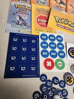 Lugia Metal Coins (3) Pokemon Neo 2000-2003 Deck Promo Lot Coins Rulebooks Rare! - Image 5
