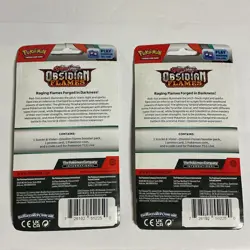 Two Genuine Pokemon SV Obsidian Flames Blister Booster Packs- SEALED - Image 2