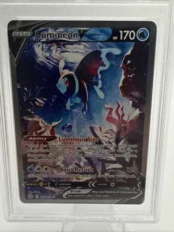 2022 Pokemon SWSH Brilliant Stars #156 Lumineon V FA PSA 9 MINT - Image 2
