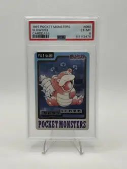 1997 HP Pokemon Slowbro No. 080 Bandai Carddass Series 3-4 Japanese PSA 6 - Image 1