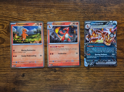 Charizard EX Promo Paldean Fates Charmander Charmeleon Set (3) Pokemon 2025 NM - Image 1