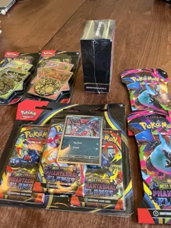 Pokemon Phantasmal Flames Lot Sealed 1 Booster Box 4 Single Packs 1 3 Pack - Image 3
