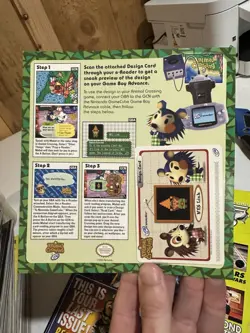 Nintendo Power Animal Crossing Game E Reader NES LINK Design Card Promo 2002 - Image 1