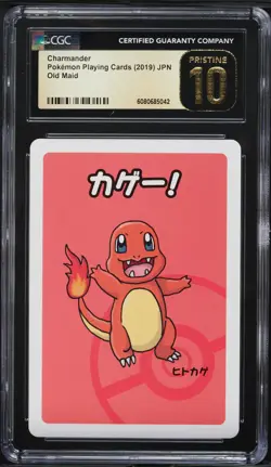 2019 Pokemon Japanese Playing Cards Old Maid Charmander CGC 10 PRISTINE - Image 1