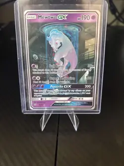 Pokemon TCG Mewtwo GX Shining Legends Holo Card 78/73 Secret Rare - Image 1