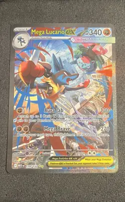 POKEMON CARD 2025 MEGA LUCARIO EX SIR FULL ART 179/132 MEGA EVOLUTION - Image 1