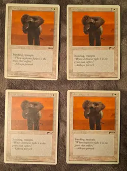 MTG - Chronicles - War Elephant (x4) - NM - Nice Cards!! - Image 1