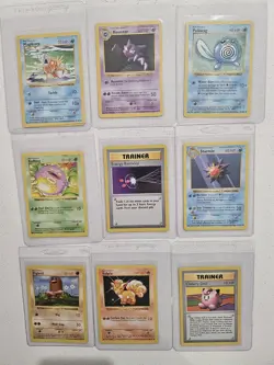 Pokemon TCG Base Set Regular Shadowless - 8 Cards - Good Condition - Image 1
