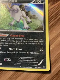 Absol 40/108 Holo Roaring Skies Pokemon TCG Card Rare HP Dark - Image 4