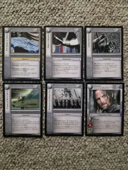 Lord Of The Rings TCG Seies 3 Realms Of The Elf Lords 6 Card Gondor Rares Bundle - Image 1