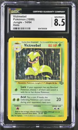 CGC 8.5 Victreebel 1999 Jungle 14/64 Holo Pokemon Card - Image 1