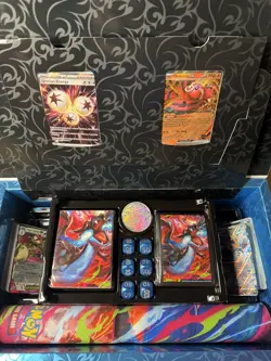 Mega Charizard X UPC Open w/ Contents & PFL Bulk Cards & Rare. NO PACKS NO PROMO - Image 1