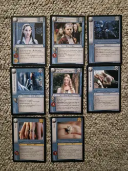 Lord Of The Rings TCG Series 3 Realms Of The Elf Lords 8 Card Elvish Rare Bundle - Image 1