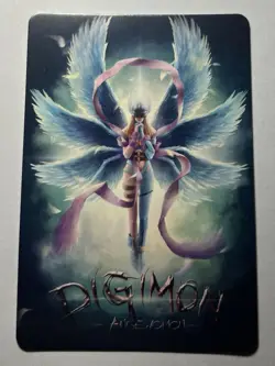 SEXY HEROINE WAIFU Angewomon DIGIMON ACG PRISMATIC HOLOFOIL CARD NM - Image 2