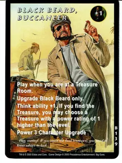 TOMB RAIDER CCG BIG GUNS RARE CARD B139 BLACK BEARD, BUCCANEER - Image 1