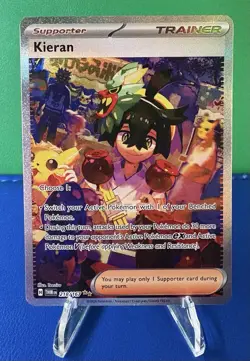 Pokemon TCG Kieran Full Art Holo Card Twilight Masquerade 218/167 Sv06 - Image 3