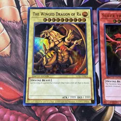 Yugioh Egyptian God Cards Set Slifer Obelisk Ra Ultra Rare LC01-EN001 002 003 NM - Image 2
