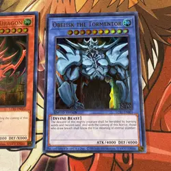 Yugioh Egyptian God Cards Set Slifer Obelisk Ra Ultra Rare LC01-EN001 002 003 NM - Image 4
