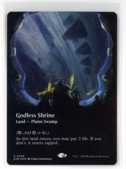 MtG EOE Godless Shrine #280 Borderless FOIL - Image 1