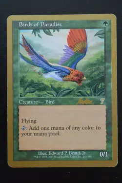 Magic The Gathering MTG BIRDS OF PARADISE WCD 2002: Brian Kibler MP Played - Image 1