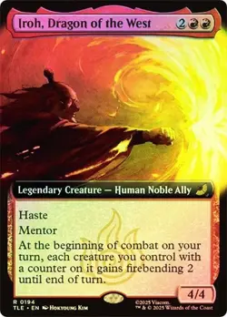 NM Extended Art Foil Iroh, Dragon of the West, MTG, Avatar: The Last Airbender - Image 1