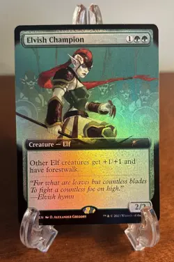 MTG Elvish Champion (Extended Art) Foil Secret Lair Drop Series (SLD) #761 NM - Image 1