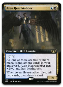 Aven Heartstabber (Extended Art) #433 (NM) Streets New Capenna SNC Magic MTG - Image 1
