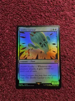 MTG Jumbo Cactuar 0191 Foil Final Fantasy - Image 1