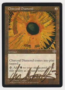 Gold Shadow Signed Charcoal Diamond MP Mirage Artist Drew Tucker 1996 MTG Magic! - Image 1