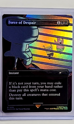 MTG Magic the Gathering Secret Lair Drop Borderless Foil #1936 Force of Despair - Image 1