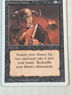 Magic the Gathering Revised Edition Demonic Tutor Sorcery MP - Image 3
