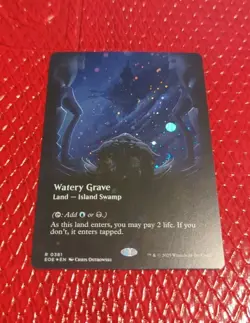 Watery Grave (Borderless) (Galaxy Foil) - Edge of Eternities- Moderately Played - Image 1