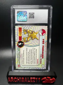 Alakazam #65 Pokemon Topps 1999 Series 1 CGC 10 Third print - Image 2