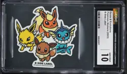 2023 Pokemon Japanese Stickers B-Side Label Eevee & Evolutions CGC 10 GEM MINT - Image 1