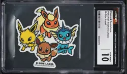 2023 Pokemon Japanese Stickers B-Side Label Eevee & Evolutions CGC 10 GEM MINT - Image 1