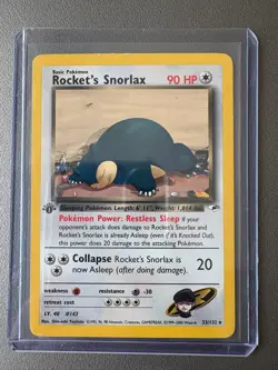 Pokemon TCG Rocket's Snorlax Gym Heroes 33/122 LP - Image 1