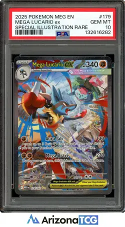 Pokemon 2025 Mega Lucario ex 179/132 SIR Mega Evolution GEM MINT PSA 10 - Image 1